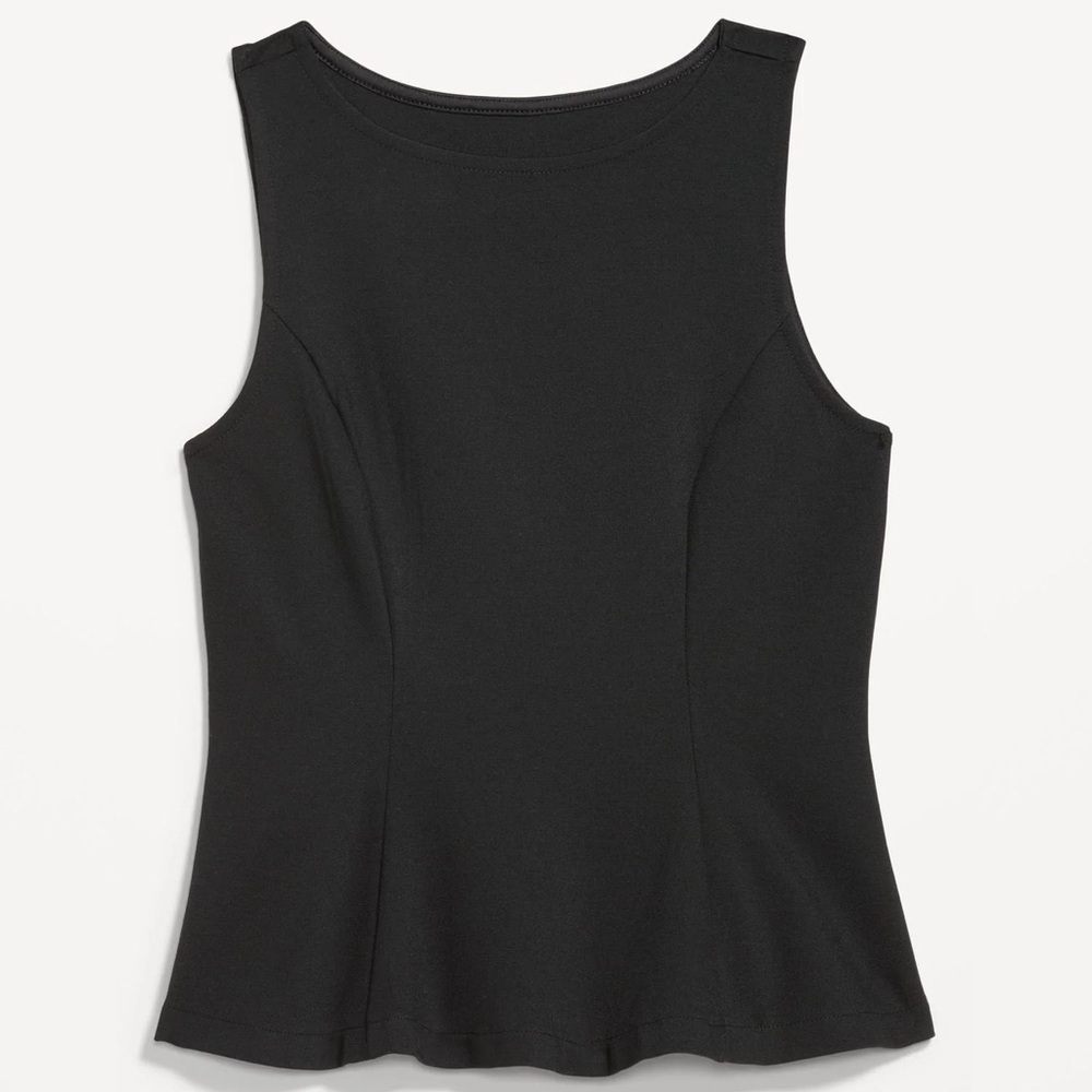 NWT Old Navy Ponte-Knit Sleeveless Peplum Top